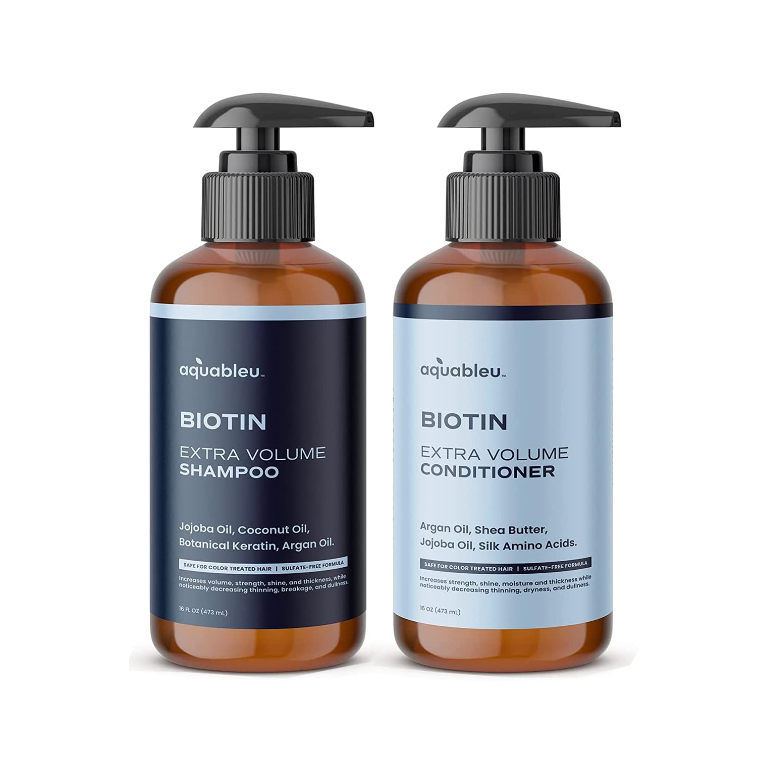 Aquableu Biotin Volumizing Shampoo & Conditioner Set