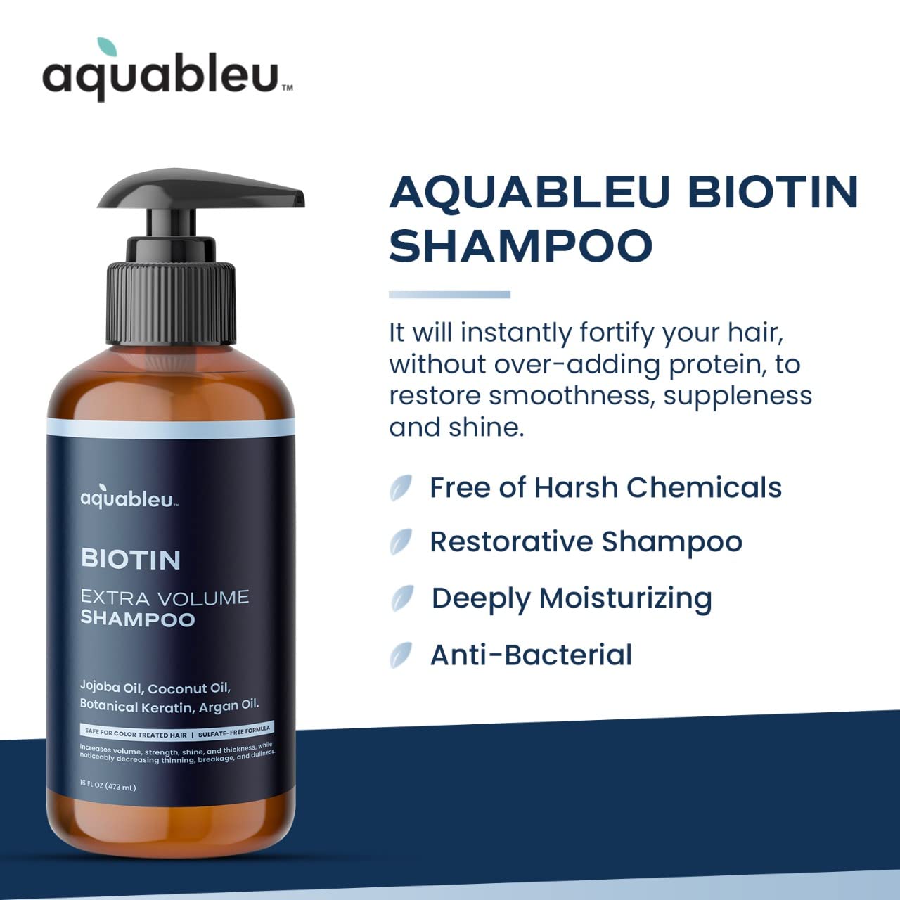 Aquableu Biotin Volumizing Shampoo & Conditioner Set