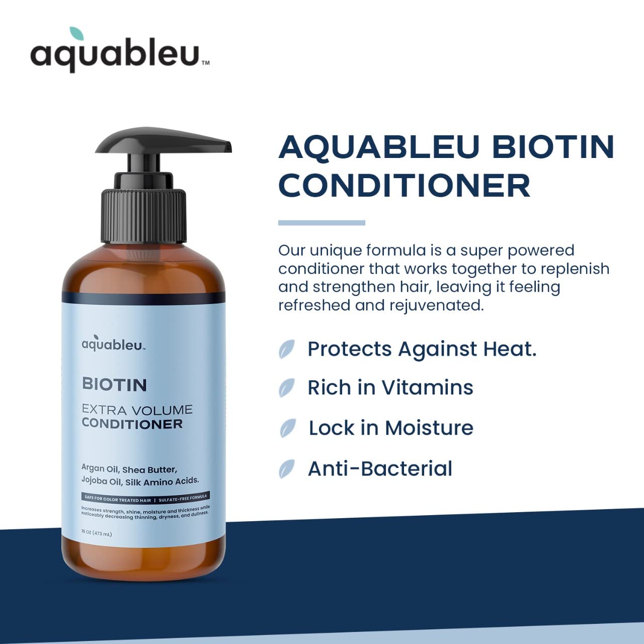 Aquableu Biotin Volumizing Shampoo & Conditioner Set
